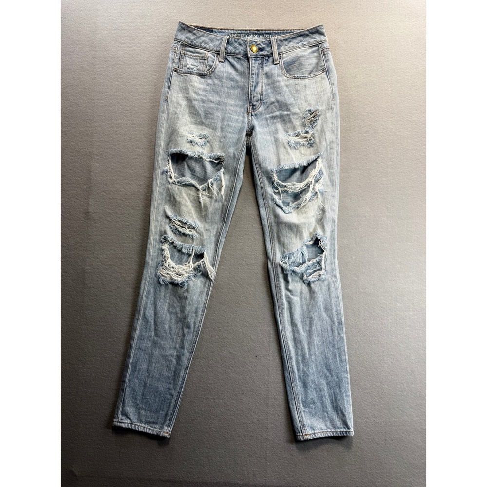 American Eagle Outfitters Jeans Womens 00 Blue Distressed Denim 29x29